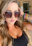 Saint - Women's Polarized Oversized Square Sunglasses: Brown