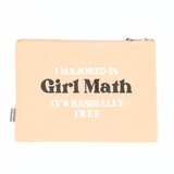 Canvas Pouch I Majored in Girl Math