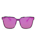 Cam - Women's Medium/ Large Square Sunglasses: Silver