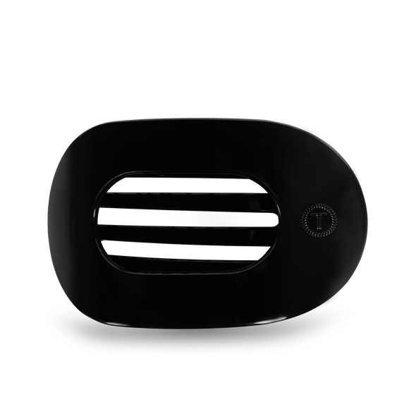 Teleties Round Flat Hair Clip | Large | Jet Black