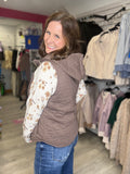 Quilted Vest in Brown
