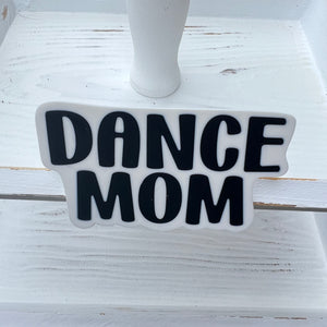 Dance Mom Black Words Bogg Bag Charm