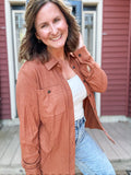Kendra Shacket in Rust
