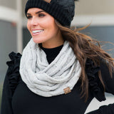 CC Cable Scarf in Hot Pink