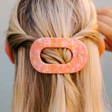 Teleties Flat Round Hair Clip | Medium | Dreamsicle