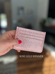Rose Gold Glitter Card Wallet