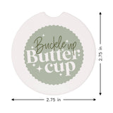 Buckle Buttercup Checkers Funny Car Coaster Set