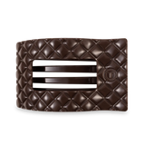 Truly Taupe Quilted Teleties Large Flat Rectangle Hair Clip