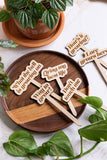 Please Save Me Funny Wooden Plant Markers: