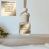 Hanging Car Diffusers | Vanilla Bourbon | Made in USA: Round Bottle