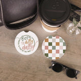 Dilly Dally Checkers Funny Car Coaster Set