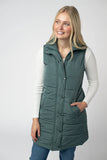 Harlow Long Vest in Teal