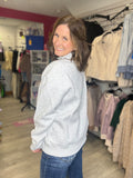 Heather Gray Cozy Mock Neck Pullover