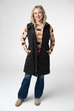 IN STOCK Harlow Long Vest - Black: Small