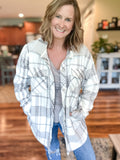 Tullis Shacket in Coconut Plaid