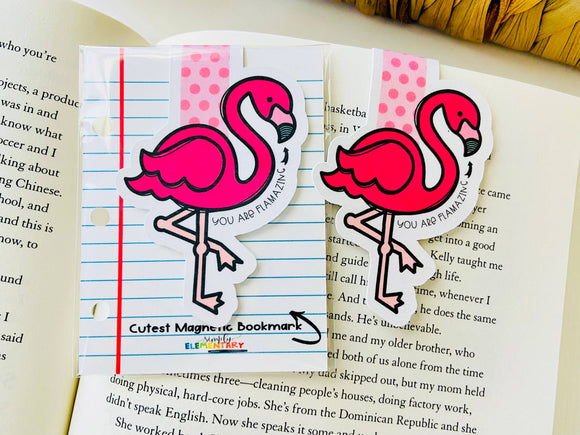 Flamingo - Magnetic Bookmark  2.0 x 3.0. Perfect Teacher Gift!