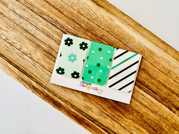 St. Patrick's Daisy Print Magnetic Bookmark Set