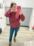 Chenille Sweater in Merlot
