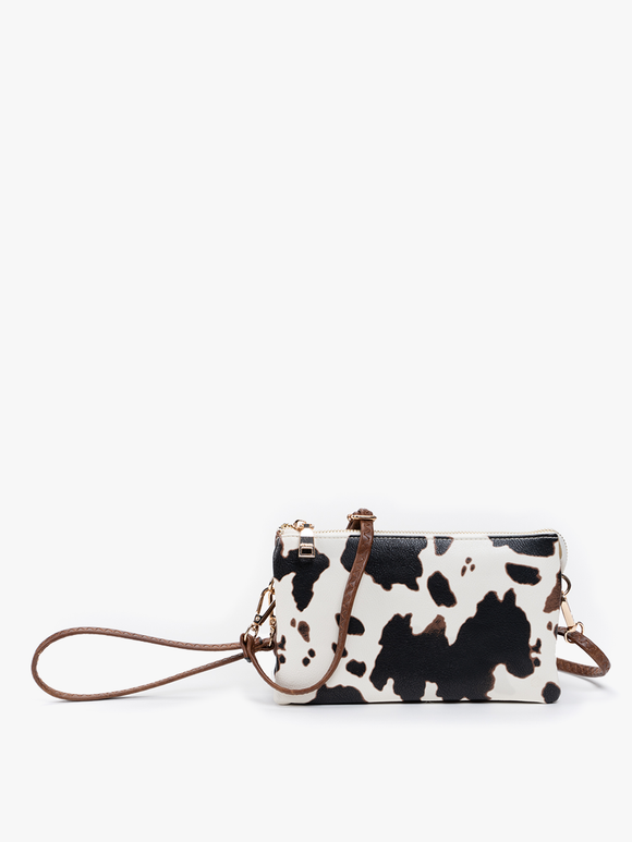 All the Pockets Crossbody in Cow Print