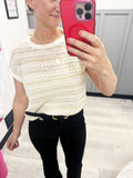 Coastal Stripe Crochet Top