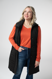 IN STOCK Harlow Long Vest - Black: Small