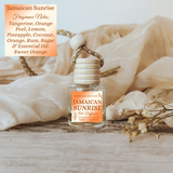 Hanging Car Diffusers | Jamaican Sunrise | Made in USA: Round Bottle