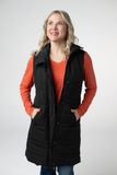IN STOCK Harlow Long Vest - Black: Small