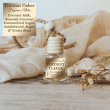 Hanging Car Diffusers | Coconut Flakes | Made in USA: Round Bottle