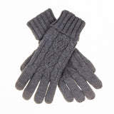 Olive CC Cable Knit Fleece Lined Women's Gloves