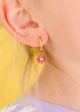 Hot Pink Daisy Charms