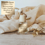 Hanging Car Diffusers | Vanilla Bean | Made in USA: Round Bottle