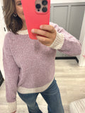 Ultra Soft Stripe Sweater in Berry
