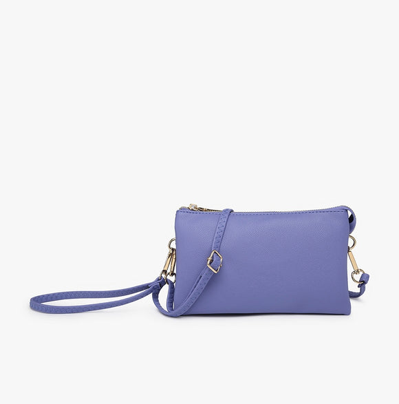 Periwinkle All the Pockets Crossbody Wristlet