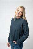 Gianna Pullover Sweater in Slate Blue