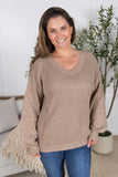 Talina Textured Sweater in Mocha