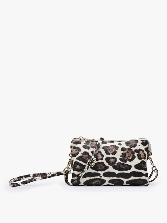 Snow Leopard All the Pockets Crossbody/Wristlet