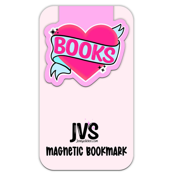 Heart Books Magnetic Bookmark