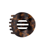 Tortoise | Large| Flat Circle Hair Clip