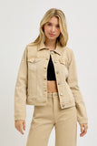 Vintage Wash Jacket in Latte