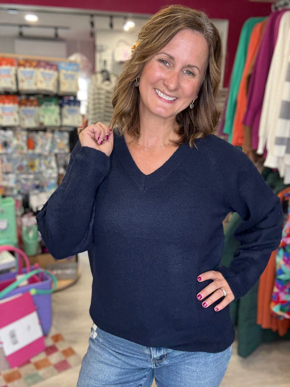 Ultra Soft Classic Sweater in Navy