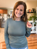 Butter Soft Long Sleeve in Ash Jade
