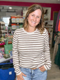 Mariah Mocha Striped Sweater