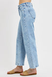 Embroidered Wide Leg Risen Denim