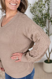 Talina Textured Sweater in Mocha