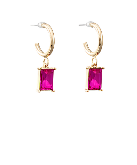 Spicy Pink Gem Classic Dangle