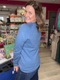 Dusty Blue Back to Basics Sweater