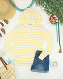 Amelia Striped Hoodie in Lemon
