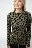Blair Long Sleeve in Olive Animal Print