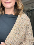 Popcorn Cardigan in Taupe