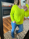 Fancy Me Lime Lightweight Sweater